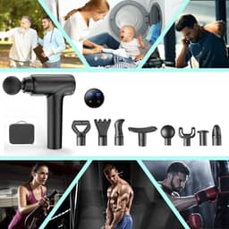 SCH® Massage Gun Professioneel - Massage Gun - Zwart - 21cm x 13cm x 8cm — thumbnail 2