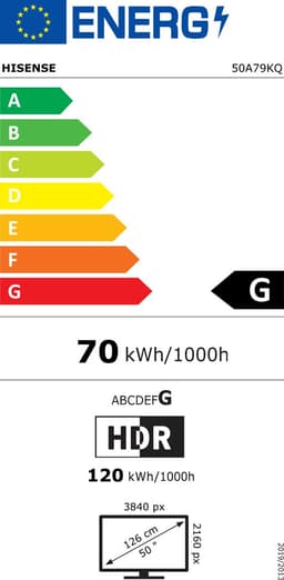 Hisense 50A79KQ - 50 inch - 4K QLED - 2023 — thumbnail 2