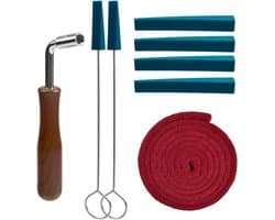 Oneay Pianostemset, professionele pianostemset inclusief stemsleutel, hamer, stemmingstrip, demperset, doe-het-zelf reparatieset voor piano (8 stuks in de verpakking)