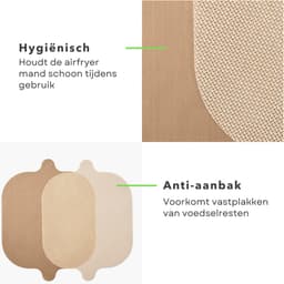 Cheqo® Airfryer Liners - Airfryer Liner - Airfryer Bakmat - Airfryer Mat - Airfryer Mandje Mat - Airfryer Anti Aanbak Mat - Herbruikbare Airfryer Liner - Airfryer Inzet Mat — thumbnail 2