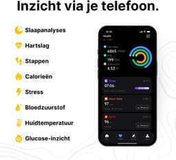 Kuno Ring 2 – Smart Ring – Slaapmonitor – Hartslag & Activiteitentracker – Stappen & Calorieën Meten – Zonder Abonnement – Waterbestendig – Goud – Maat 12 — thumbnail 5