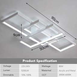 Dimbaar LED Plafondlamp Modern met Afstandsbediening en Kleurtemperatuurregeling — thumbnail 5