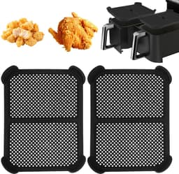 2 Stuks RVS & Siliconen, Hittebestendig, Vaatwasserbestendig, Optimale Luchtcirculatie-21*16*1.5CM — thumbnail 5