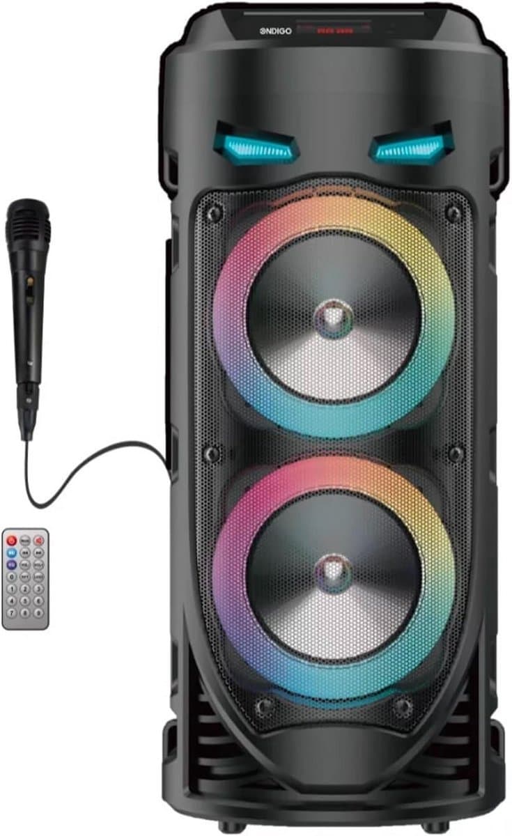 Bluetooth speaker - Draagbare Bluetooth Karaoke Speaker - Draagbare bluetooth speaker - - Met LED Lichtshow & Eco Modus — afbeelding 1