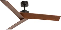 CREATE - Plafondventilator 40W stil Ø132 cm - Zwart / Donker hout - WIND SHARP — thumbnail 1