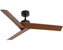 CREATE - Plafondventilator 40W stil Ø132 cm - Zwart / Donker hout - WIND SHARP — afbeelding 1