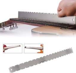 24.75 Inch Serrated Straight Edge Gauge - Guitar Neckline - Portable Stainless Steel Luthiers Tool - Guitar Neck Fingerboard en Frets voor Gitaren Neck Leveling en Precisie — thumbnail 5