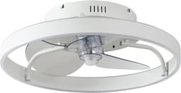 QAZQA maddy - Dimbare LED Plafondventilator met Verlichting | Lamp en Afstandsbediening - 1 lichts - Ø 50 cm - Wit - Woonkamer | Slaapkamer | Keuken — thumbnail 1