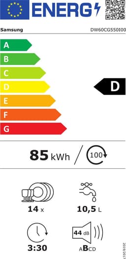 Samsung DW60CG550I00ET vaatwasser Volledig ingebouwd 14 couverts — thumbnail 2