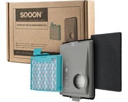 SQOON® 3-delige filterset geschikt voor Miele Boost CX1 - Model 11639240, SF-HY 60 en 11639250, CX-FSF | HEPA Stofbakfilter + HEPA uitblaasfilter
