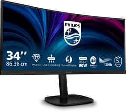 Philips 3000 series 34B2U3600C - Ultrawide USB-C Dock Monitor - 90w - RJ45 - Smart KVM - HDR400 - 34 inch — thumbnail 7