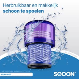 SQOON® Filterset geschikt voor Dyson V11 & V15 stofzuigers - Voordeelset van 3 stuks -Gelijk aan model: 970013-02 - Ideaal voor optimale filtratie en behoud van zuigkracht — thumbnail 3