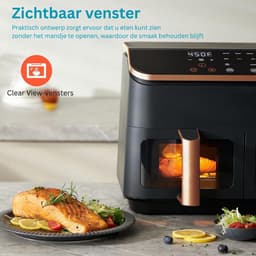 MKSS® Dubbele Airfryer XXXL - Duo Heteluchtfriteuse - Geschikt voor Accessoires - Zwart en Roségoud — thumbnail 3