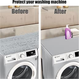 Beschermhoes voor wasmachine 60 x 60 cm in grijs - stofbescherming, stofhoes, afdekking — thumbnail 5