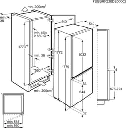 AEG SCB618E6TS koel-vriescombinatie Ingebouwd 254 l E Wit — thumbnail 13