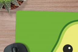 Muismat XXL 80x60 cm - Bureau onderlegger - Bureau mat Avocado - Groen - Speels - Bureaumat - Gaming mousepad xl - Bureaulegger groot - Computer deskmat — thumbnail 2