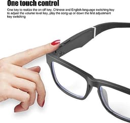 Glasses, V5.0 Wireless Smart Glasses with Built-in Microphone to Talk, Watch TV, Listen to Music, Stereo Sound Open Type Sound Eye Protection Music Glasses — thumbnail 4