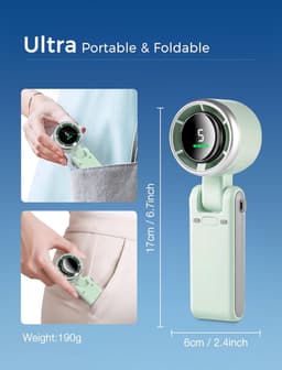 Draagbare Mini Ventilator met 5 Windstanden - Oplaadbaar en Compact — thumbnail 4