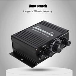 Mini Eindversterker 40W - Draagbare Audioversterker met FM Radio en Aluminium Behuizing — thumbnail 2
