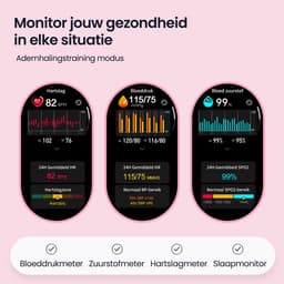 Siltcon® Auréa Smartwatch Dames & Heren - Horloge Dames - Stappenteller Horloge Dames - Hartslagmeter - Slaapmonitor - Saturatiemeter - Geschikt voor iOS/Android - AMOLED - RVS - Elke pols - Incl. 5 Bandjes — thumbnail 4