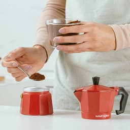 Moka pot Aluminium mokkapot Koffie Machine Espresso Maker "TAURUS" 150ml - 3 kopjes — thumbnail 4