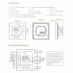 WIFI Thermostaat voor Watervloerverwarming - Programmeerbare Temperatuurregeling met Afstandsbediening - Geschikt voor Smart Home — thumbnail 2