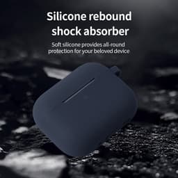 Coverup Hoesje - Geschikt voor AirPods Pro 3 Hoesje - Coverup Siliconen AirPods Case met Sleutelhanger - Zwart — thumbnail 3