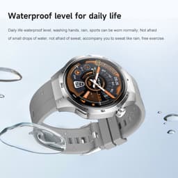 Knobbout 1.53" Stijlvolle Sport Smartwatch – NFC- Kompas, Hoogtemeter, Barometer-Bluetooth Bellen - Draadloos Opladen - hartslag, bloeddruk, zuurstofgehalte (SpO₂) - AI Assistent - medicatie innemen alert - Zwart staal + Siliconen Band — thumbnail 4