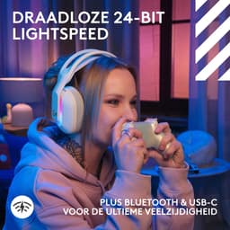 Logitech G Astro A20 X Lightspeed - Draadloze Gaming Headset - Bluetooth - Multiplatform - Wit — thumbnail 4