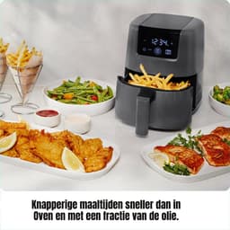 SCH® Mini airfryer - Airfryer - Airfryer klein - Grijs - ‎22cm x 26cm x 25cm — thumbnail 6