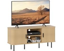 Tv-meubel met lamellendeuren voor 55 inch televisies - Scandinavisch design