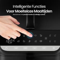 Emerio Heteluchtfriteuse 2500W - Dual zone - Sync finish - 3.5L + 6.5L - Digitaal display - 80-200ºC - Snelle opwarmfunctie - Cool touch - Timer - AF-133542 — thumbnail 5