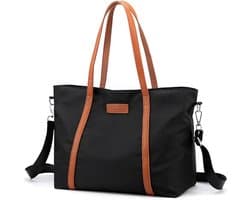 Nylon Tote Bag voor dames, 15,6 inch, schoudertas voor laptop, handtas voor reizen en werk