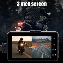 Motorfietscamera, 3 inch LCD 720P met 480P Dual-Track Front Rear Dual Action Camera Video voor het opnemen van motorfietsbeelden（Met 8G geheugenkaart） — thumbnail 2