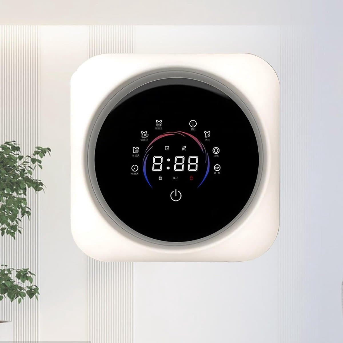 Mini Wasmachine 2-in-1 met LCD Bedieningspaneel en Hoge Temperatuur Drogen — afbeelding 1