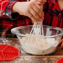 Siliconen Wafelvormen Set voor Airfryer - Hartvormig - 4 en 5 Putjes - Rood - Bakvormen voor Wafels, Muffins en Cake - Creatief Bakken — thumbnail 8