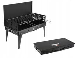 Draagbare Grill in Koffer 42x22cm + Grillaccessoires — thumbnail 2