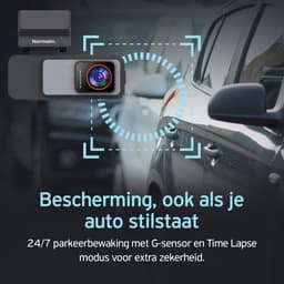 Norrmalm® Dashcam voor auto - 4K - WIFI - App (iOS & Android) - 64GB SD-Kart - Voor & achter camera - G-sensor - Loop opname - Zwart — thumbnail 4