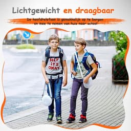 Koptelefoon kinderen met draad - Kinderkoptelefoon - Bedrade hoofdtelefoon - Veilig volume - School - Tablet - Laptop - Reizen - Muziek luisteren — thumbnail 2