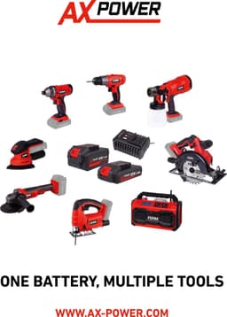 FERM - AX-POWER - JRM1005 - Bouw radio - Bluetooth radio - FM radio - USB oplaadpoort - Stereo - 2x 15W - Draagbaar - Werkt op 20V AX of FX accu [apart verkrijgbaar] - Geschikt voor de werkplaats - Bouwvakker radio - Powerbank functie - Jobsite radio — thumbnail 5