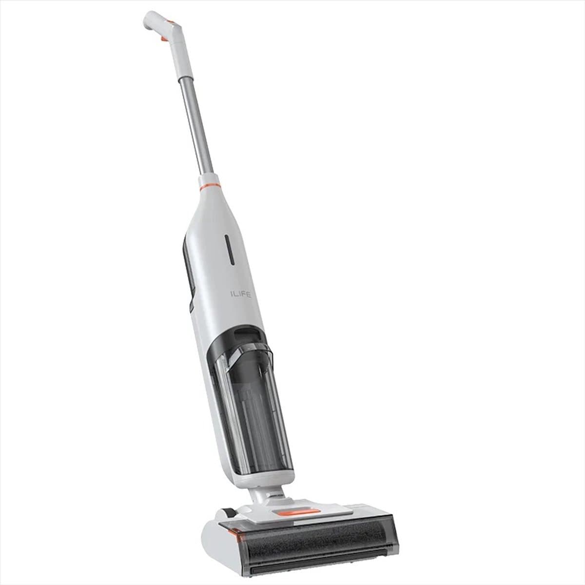 Amolass - Waterstofzuiger - Nat- en Droogzuiger - Alleszuiger - 150W - Draadloos - 119.3x28x25.5cm - Compact - Krachtig - Wit — afbeelding 1