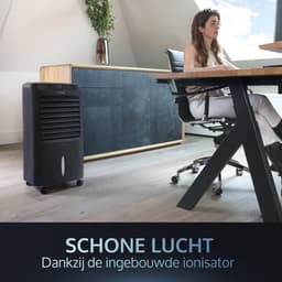 JAP Appliances Edmonton - 4 in 1 Aircooler, Ventilator, Ionisator en luchtbevochtiger - Met afstandsbediening en timer - Luchtkoeler Inclusief 2 koelelementen - Mat zwart — thumbnail 4