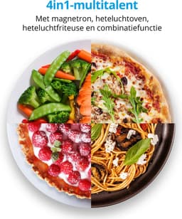 MEDION Magnetron met heteluchtfriteuse (3 in 1, 25 liter, 1500 watt hetelucht, 900 watt magnetron, 9 automatische programma's, popcornknop, ontdooifunctie, LED-display, MD11499) — thumbnail 8