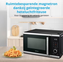 MEDION Magnetron met heteluchtfriteuse (3 in 1, 25 liter, 1500 watt hetelucht, 900 watt magnetron, 9 automatische programma's, popcornknop, ontdooifunctie, LED-display, MD11499) — thumbnail 5