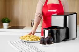 MPM - Airfryer 4,5 Liter Heteluchtoven - Digitaal LED-Display - 1400W Hetelucht Friteuse - Zwart — thumbnail 16