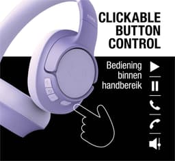 Fresh 'n Rebel Clam Core - Draadloze Bluetooth Koptelefoon - Over-Ear - 45 uur Speelduur - Dreamy Lilac — thumbnail 2