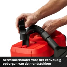 Einhell Accu Nat-/Droogzuiger TE-VC 18/10 Li Solo - Power X-Change - 18 V/Li-Ion - 10 L - 90 mbar - Slanglengte/-diameter: 2.0 m/36 mm - 72 dB - Blaasfunctie - Incl. 6-delige Accessoireset - Excl. accu en lader — thumbnail 4