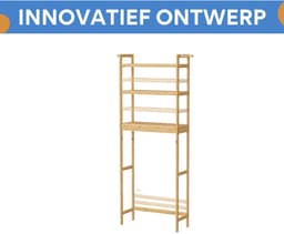 Wasmachine ombouw - Meubelkast voor wc - Opbouwmeubel - Droger - 155x60cm — thumbnail 3