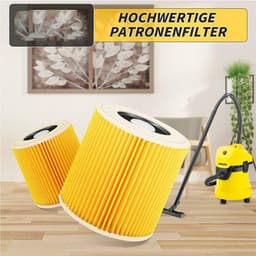 Vervangende filters - 2 - stuks - geschikt voor Kärcher WD3 Premium WD2 WD3 WD 3 MV3 WD 3P stofzuiger voor Kärcher 6.414-552.0, 6.414-772.0, 6.414-547.0-toolive — thumbnail 3