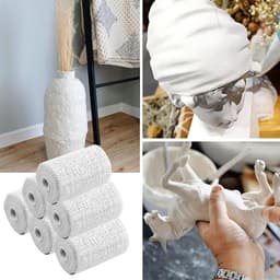 Plaster Bandage - Pack of 6 - 7.5 x 270 cm - Baby Belly Pregnant Gift - Plaster Print - Roll for Crafts - Model Making - Quick-Drying - Wit — thumbnail 3